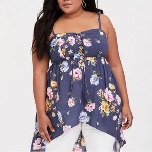 NWT Torrid high low challis with adjustable straps